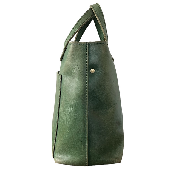 Portland Leather Goods Medium Zipper Crossbody Bag in Cowboy Mint Green - Picture 3 of 16